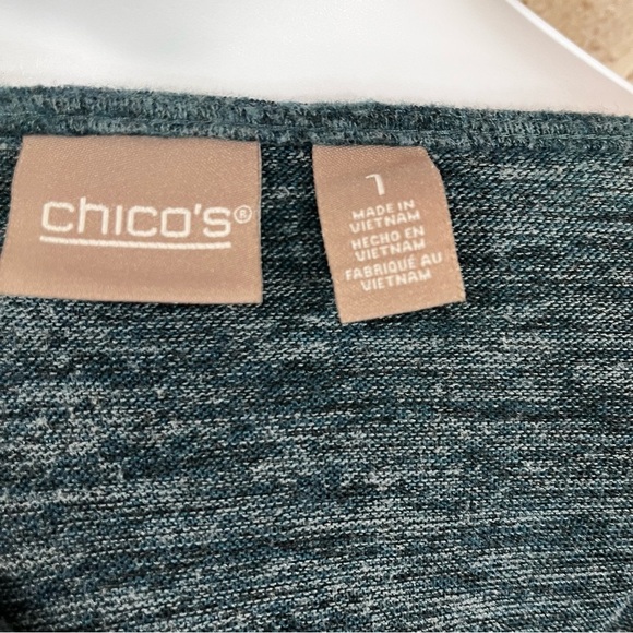Chico’s Blue Pullover 3/4 Sleeve Knit Top - Picture 7 of 7